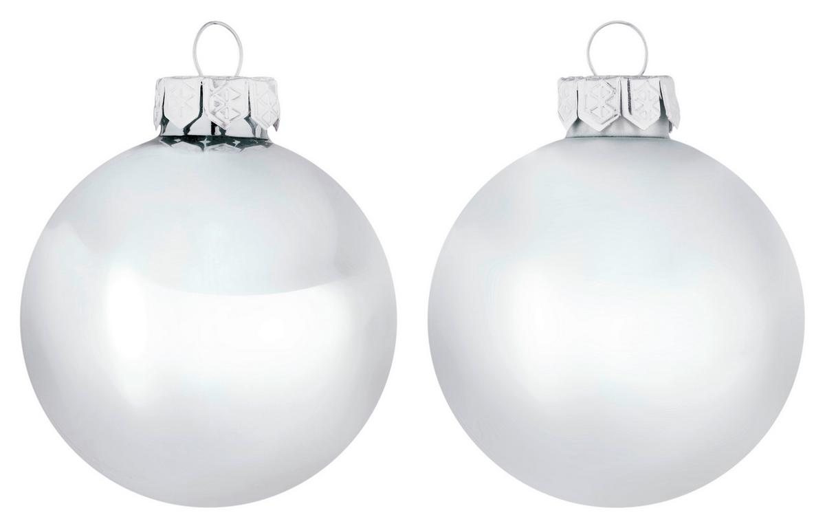 Karácsonyfagömbszett Noel - ezüstszínű, Basics, Üveg (6cm) - Modern Living