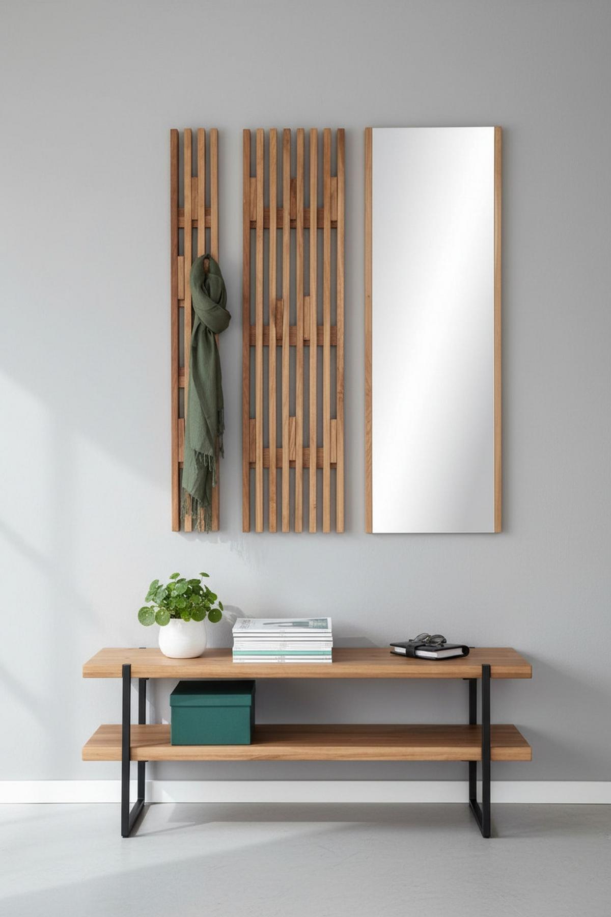 SIEDZISKO DO PRZEDPOKOJU STUDIOLINE - kolor dębowy, Natur, metal/drewno (120/45/40cm) - Linea Natura