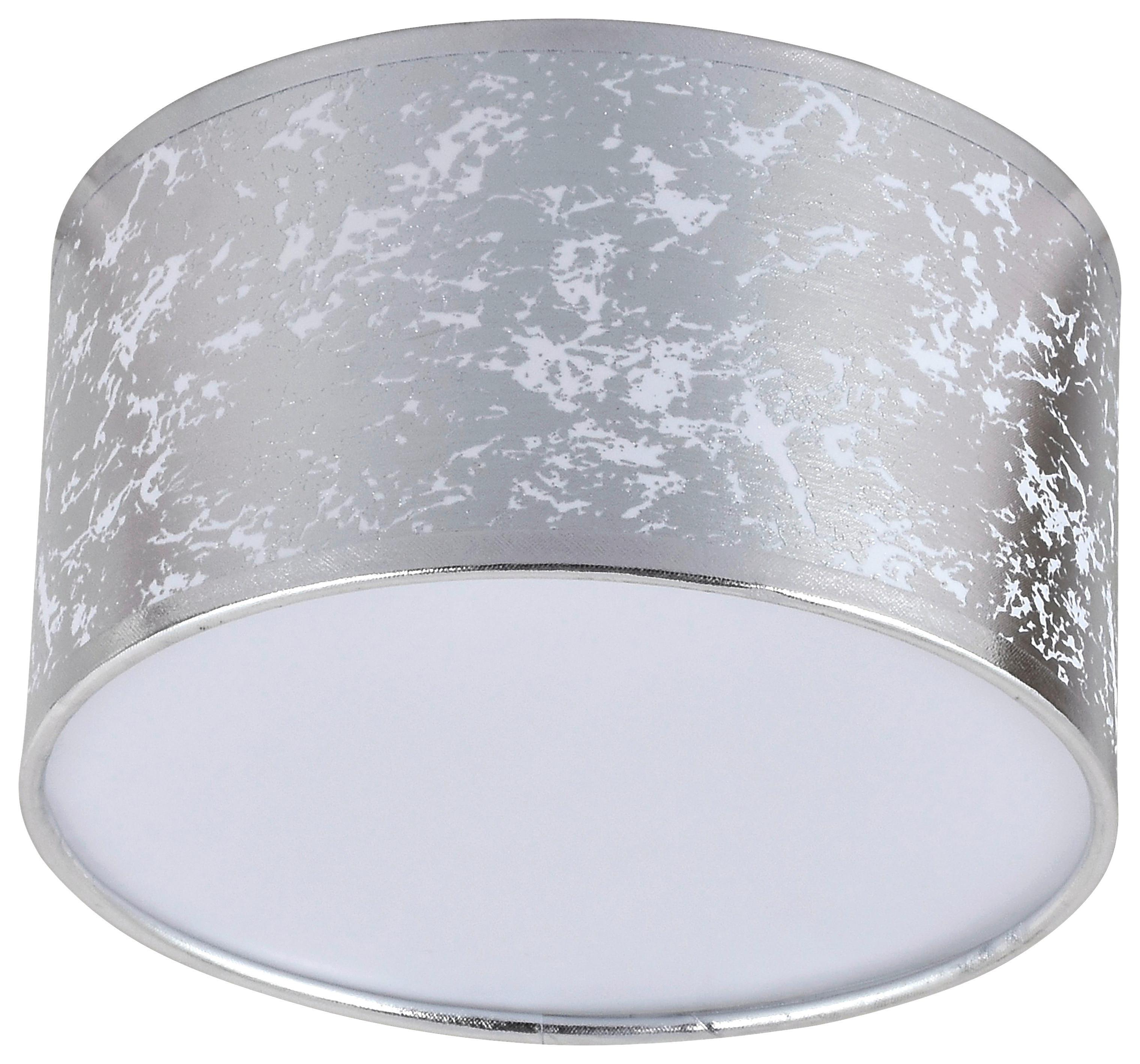Deckenleuchte Silver Max. 5 Watt - Silberfarben, Konventionell, Textil/Metall (20/11cm) - Premium Living