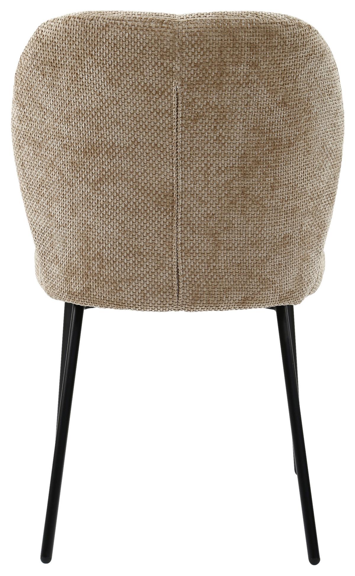 Stuhl Mara Schwarz/Cappuccino - Schlammfarben/Schwarz, Lifestyle, Holz/Textil (52/87/64cm) - Mömax