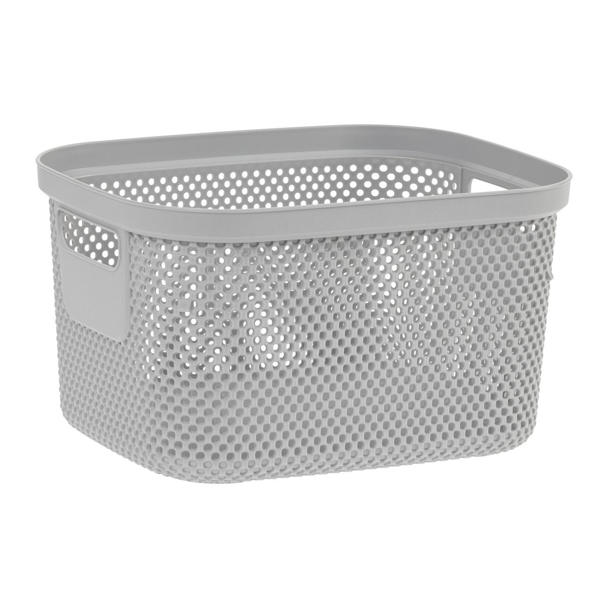 Tárolókosár Stine - M - szürke, Modern, műanyag (27/21,5/15cm)