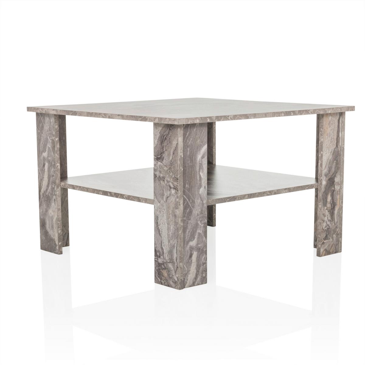 Klubska Miza Bismo, Siva - siva, Moderno, leseni material (70/70/45cm) - MID.YOU