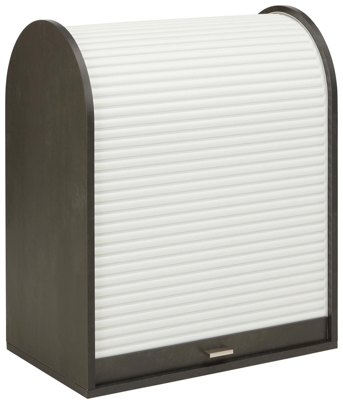 Rolloschrank in Schwarz/Weiß - Schwarz/Weiß, MODERN, Holzwerkstoff/Kunststoff (69/86/44cm) - Mömax