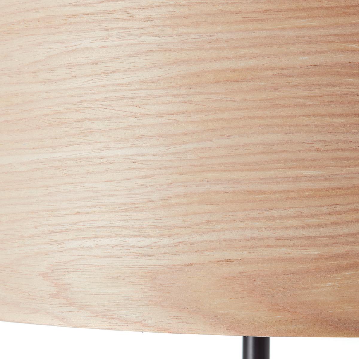 LAMPA STOJĄCA 93140L76 ROMM STA1 - czarny/jasnobrązowy, Natur, metal/drewno (38/161,5cm) - Brilliant
