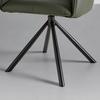STOL MED ARMSTÖD VINCENT - grön/svart, Modern, metall/läder (58/87/63cm) - Premium Living