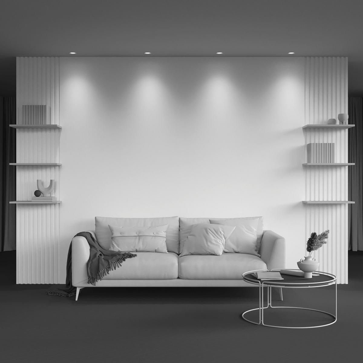 DECKENLEUCHTE SLIM - Weiss, Modern, Metall (8,5/4cm) - MAYTONI