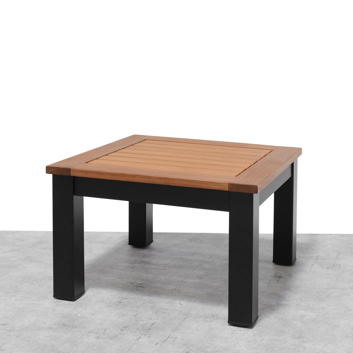 Loungegarnitur Julian 2 Grau/Schwarz Echtholz - Schwarz/Braun, MODERN, Holz/Metall (138,2/73/76,6cm)