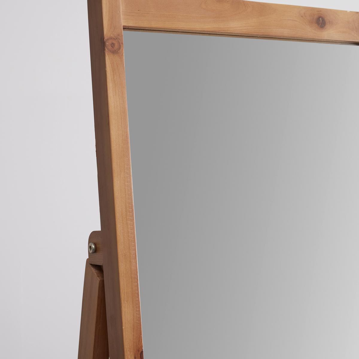 Spiegel Milias Natur/ Echtholz ca. 46x173x55 cm - Naturfarben, MODERN, Glas/Holz (46/173/55cm) - Bessagi Home