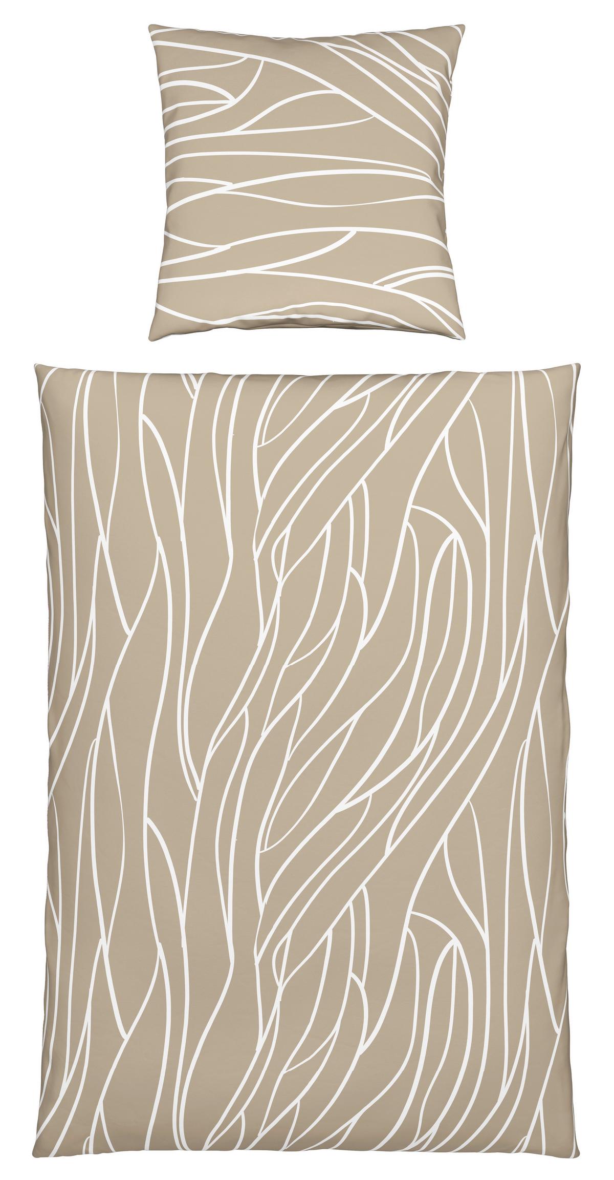 Bettwäsche Juliane Hellbraun ca. 135x200cm - Hellbraun, KONVENTIONELL, Textil (135/200cm) - Mömax