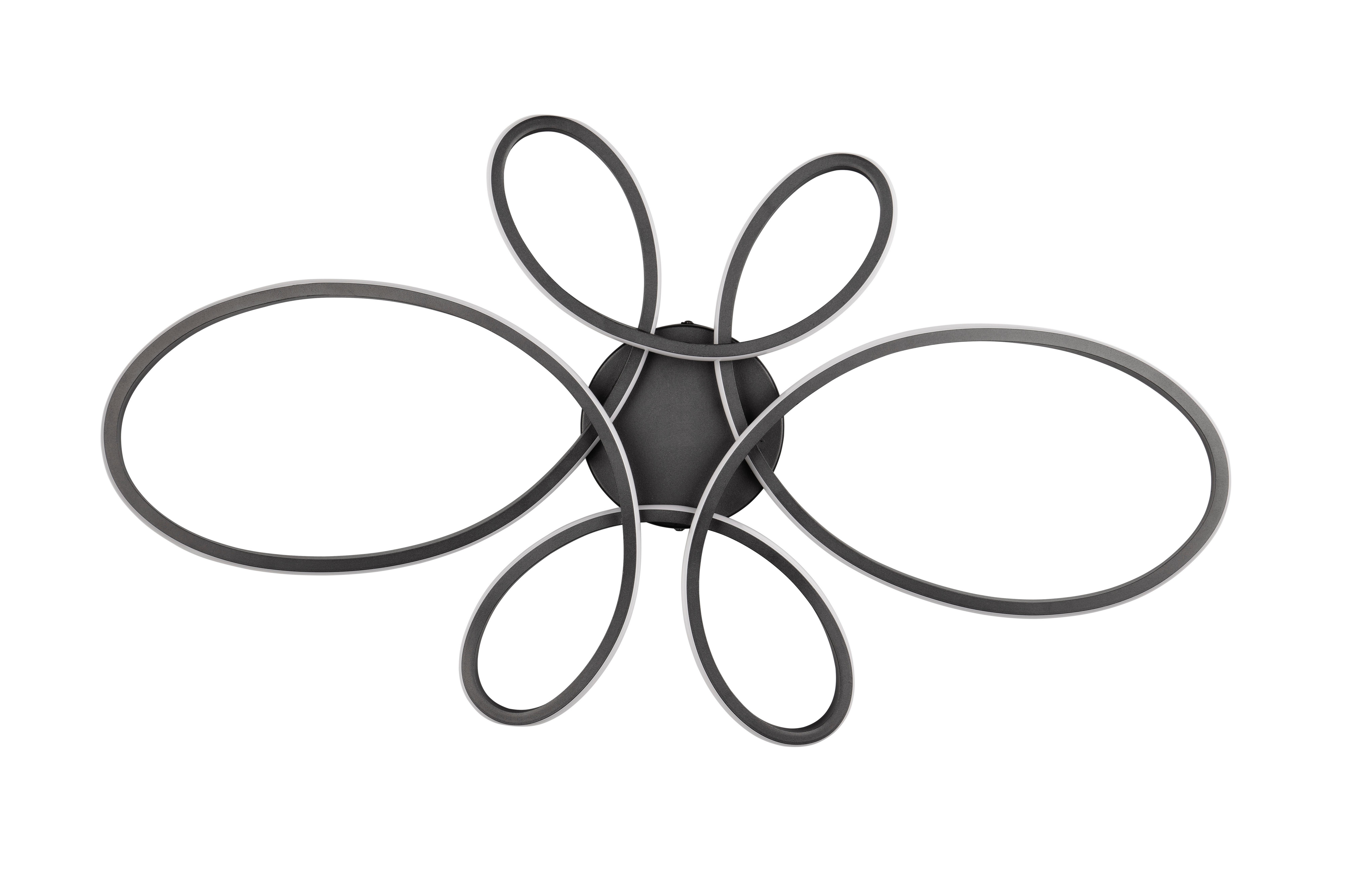 LAMPA SUFITOWA LED 645619132 FLY - czarny/biały, Design, tworzywo sztuczne/metal (83/45,5/7,5cm) - Trio Leuchten