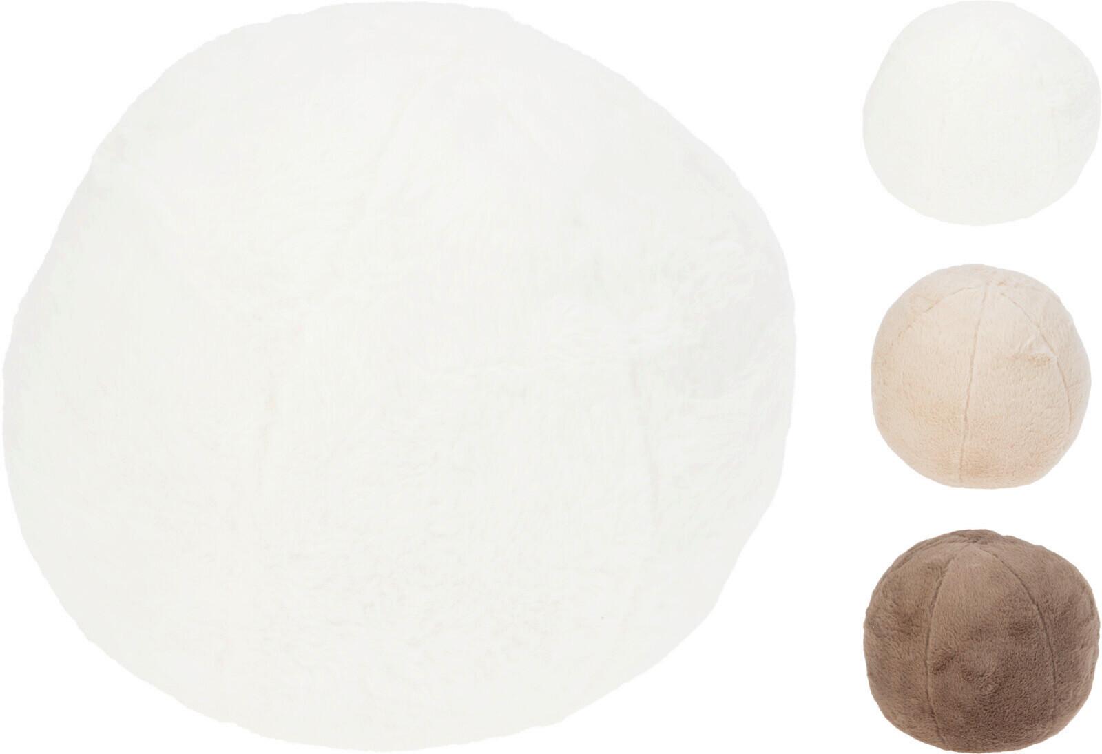 Műszőrme Díszpárna Ball 24cm - többszínű, textil (24cm)