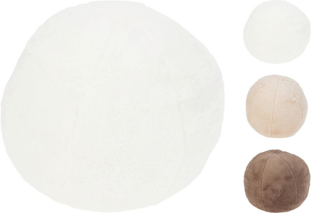 Műszőrme Díszpárna Ball 24cm - többszínű, textil (24cm)