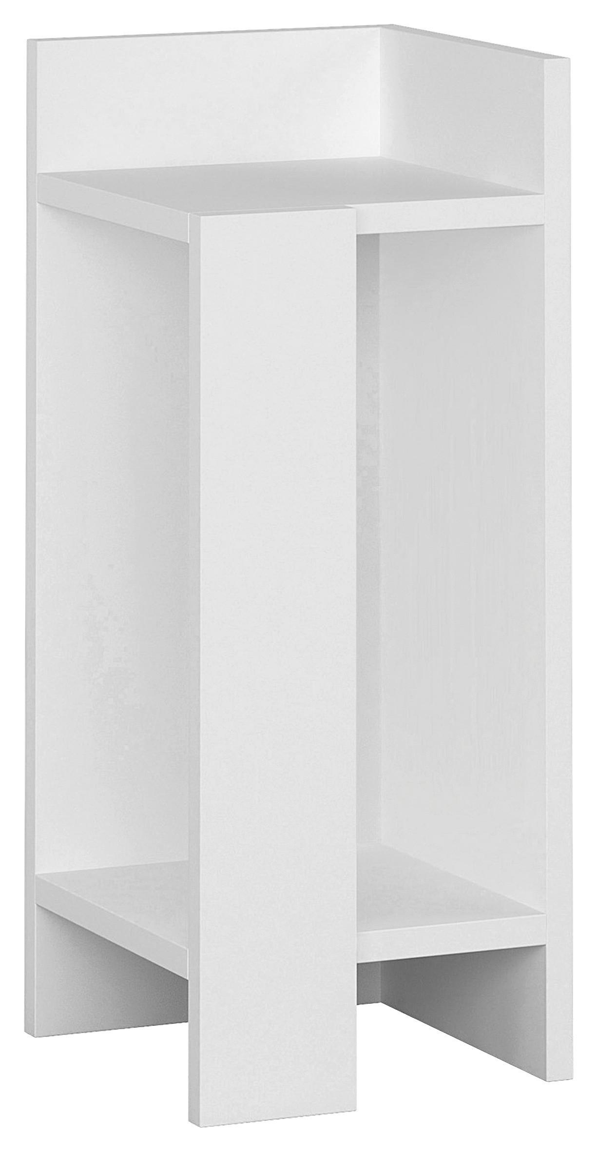 Nachtisch Elos ca. 27x60x25 cm Weiß - Weiß, Design, Holzwerkstoff (27/60/25cm) - Livetastic