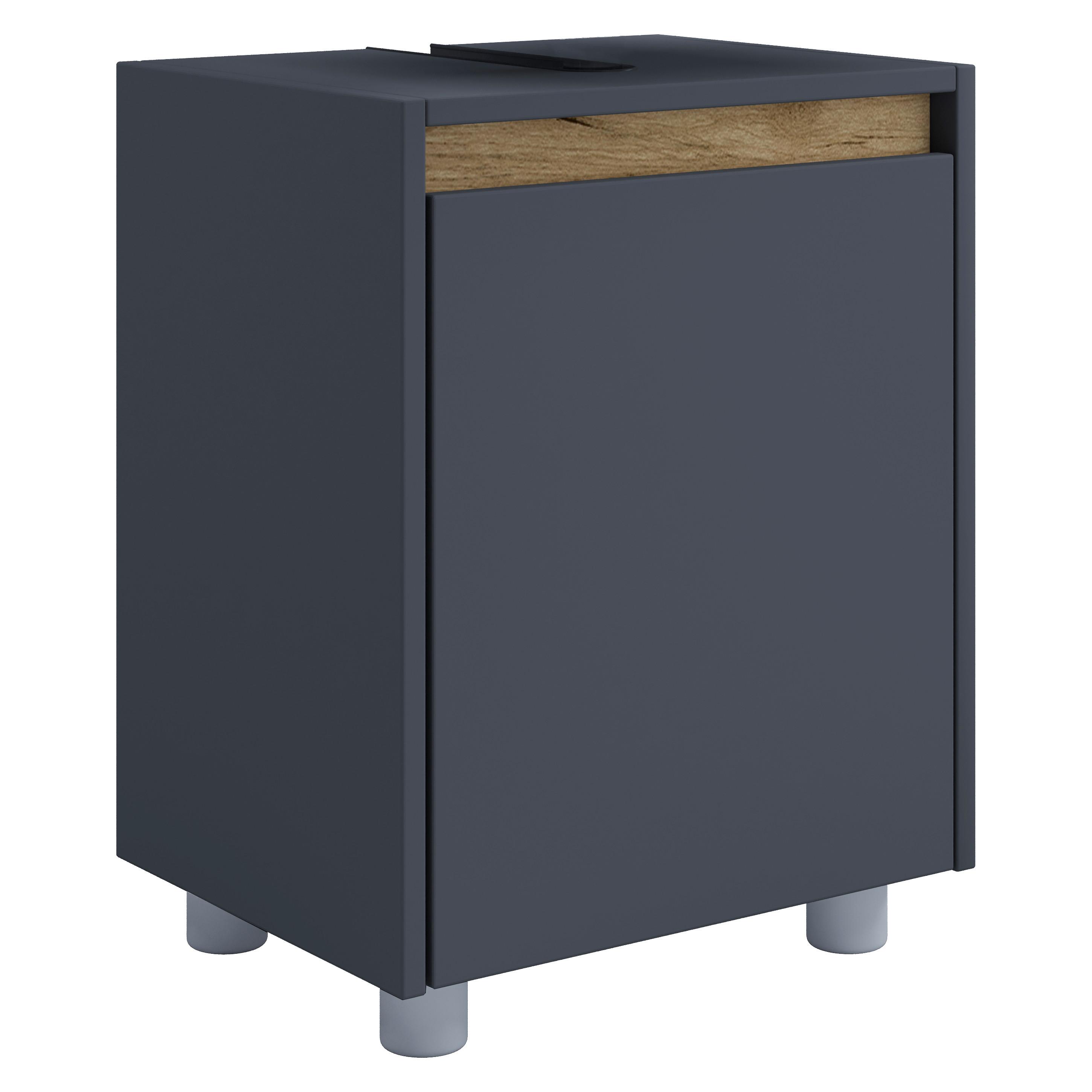 Waschbeckenunterschrank Cosila - Honigeiche/Anthrazit, Trend, Holzwerkstoff/Kunststoff (42/55/33cm) - MID.YOU