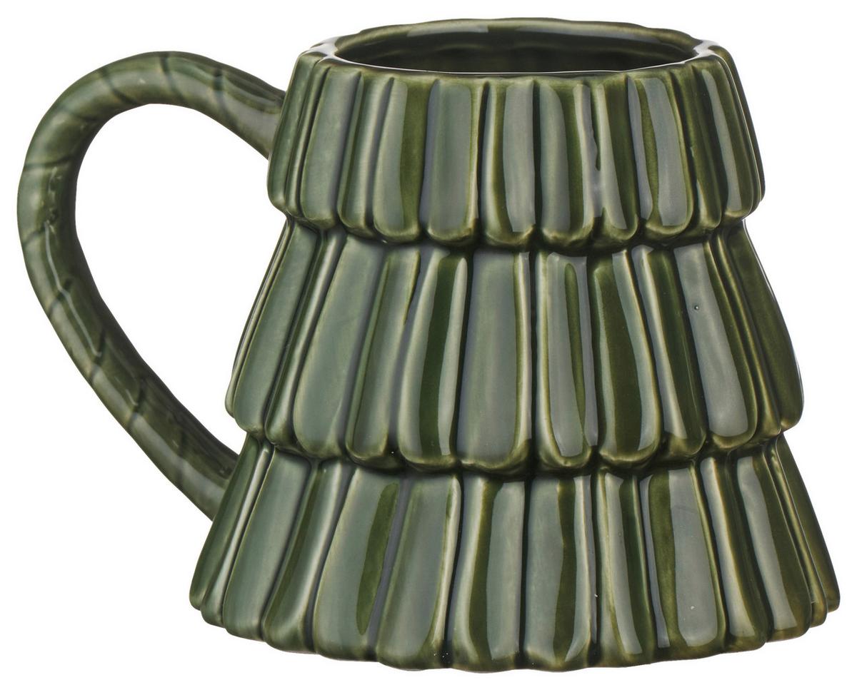 Tasse Linus Dunkelgrün - Dunkelgrün, Keramik (14,9/9,8/11,2cm) - Mömax