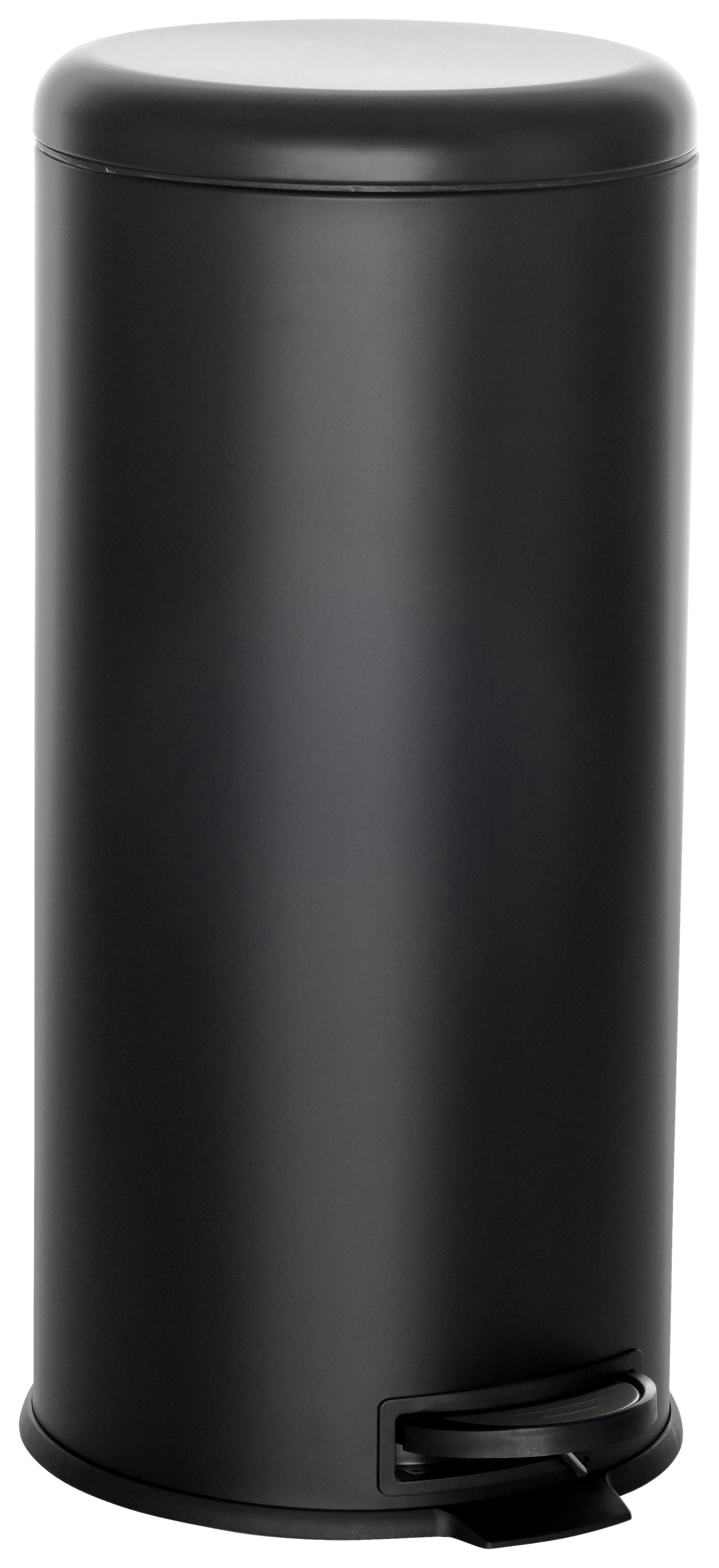 Koš Za Smeti Clean Step, 30 L, Črna - črna, Basics, kovina/umetna masa (30/63,5/30cm) - MID.YOU