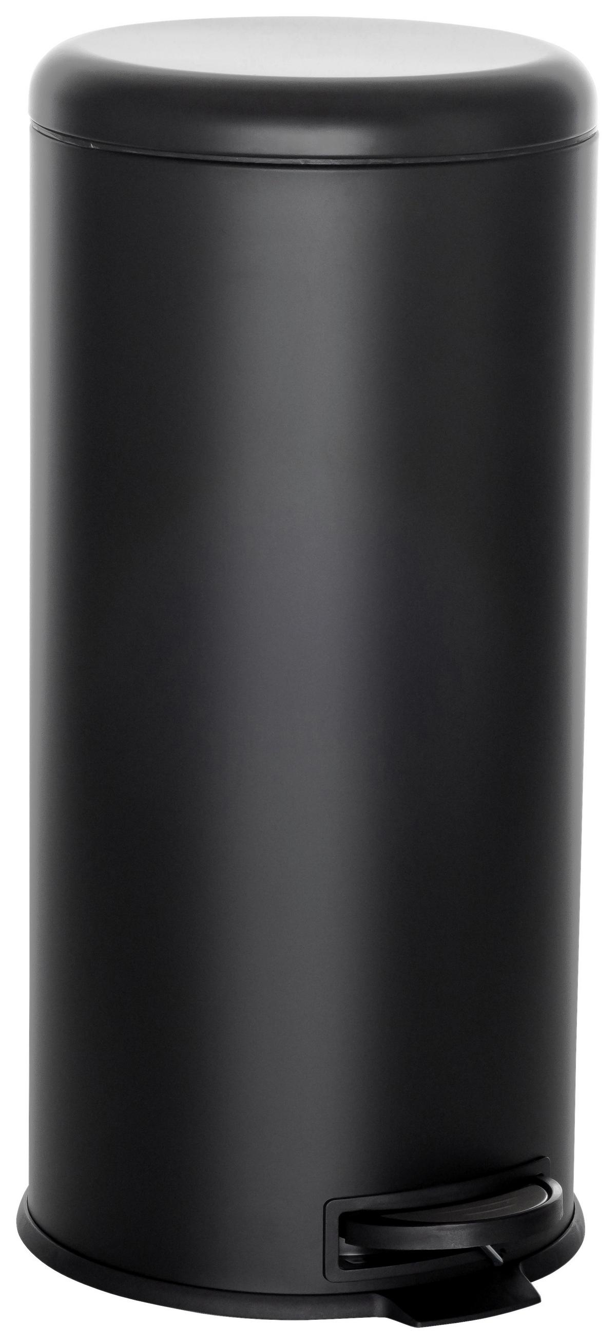 Koš Za Smeti Clean Step, 30 L, Črna - črna, Basics, kovina/umetna masa (30/63,5/30cm) - MID.YOU