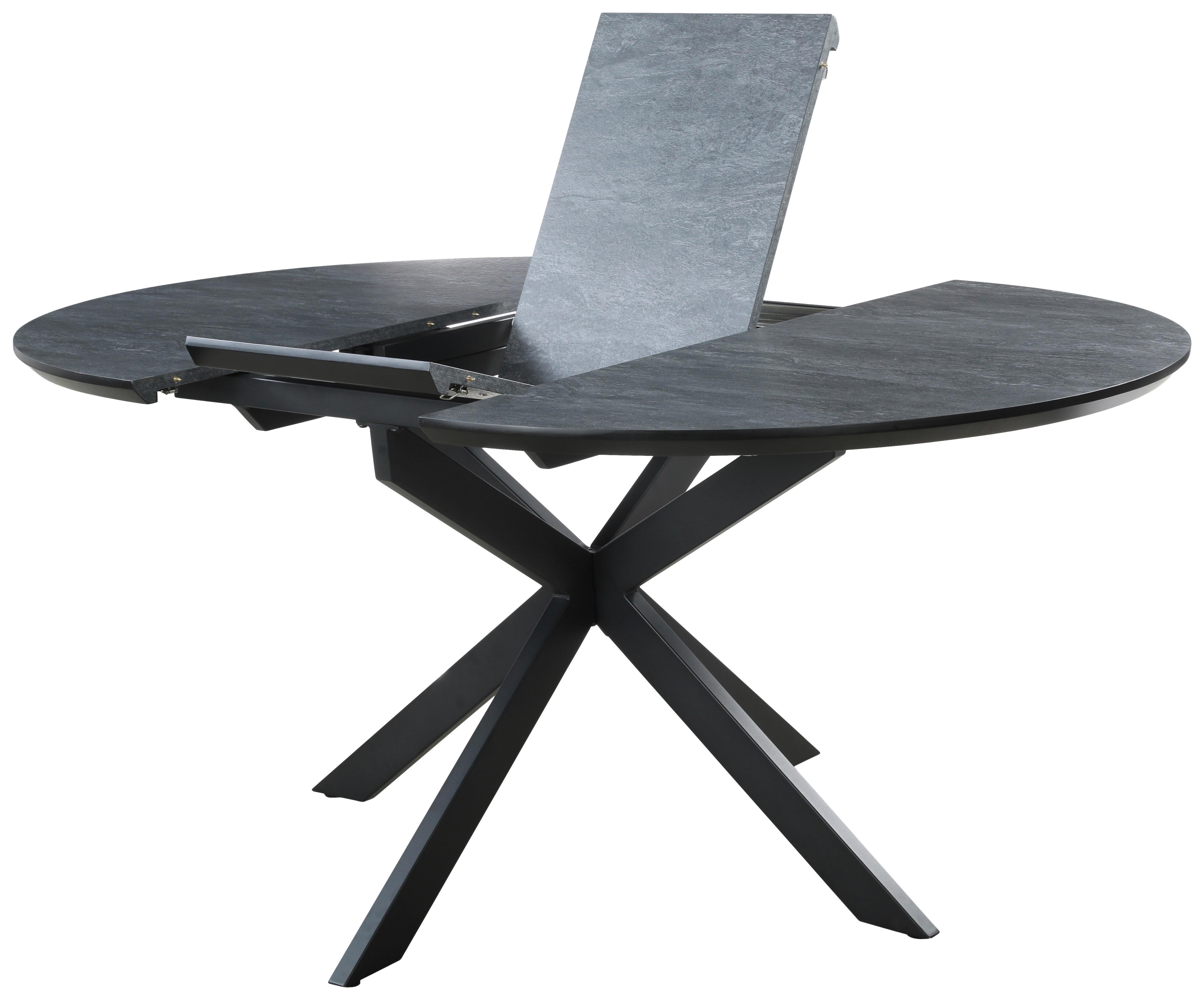 Stol Za Blagovaonicu Roto - tamno siva/crna, Moderno, drvni materijal/metal (120+40/76/120cm) - Mömax