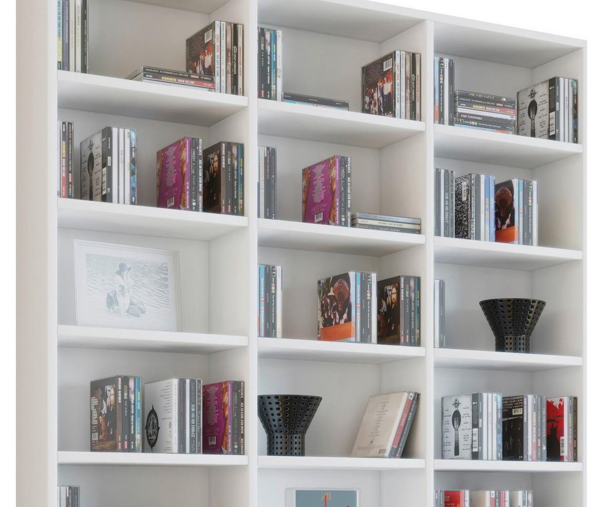 Regal Megosa Maxi, Bela - bela, Konvencionalno, leseni material (102/183/18 (23)cm) - MID.YOU