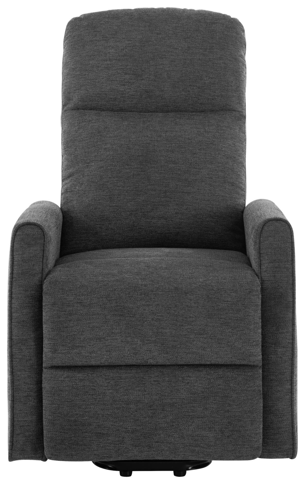 Tv Fotelj Athen, Temno Siva, Pomoč Pri Vstajanju - temno siva, Moderno, kovina/tekstil (67.5/107/88.5cm)