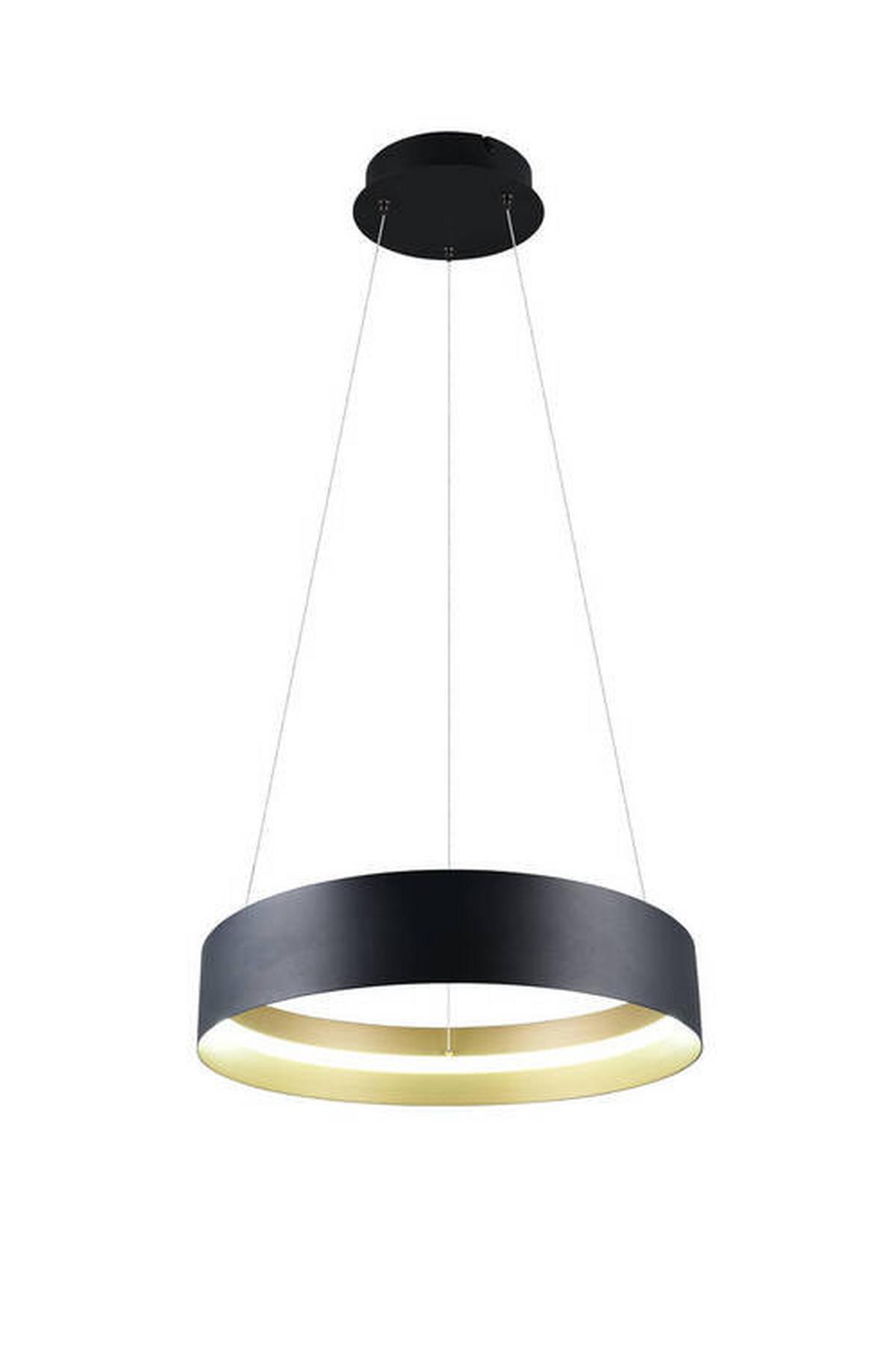 LAMPA WISZĄCA LED MR34461132 LOOP - czarny/kolor złoty, Design, metal (50/150cm) - Musterring