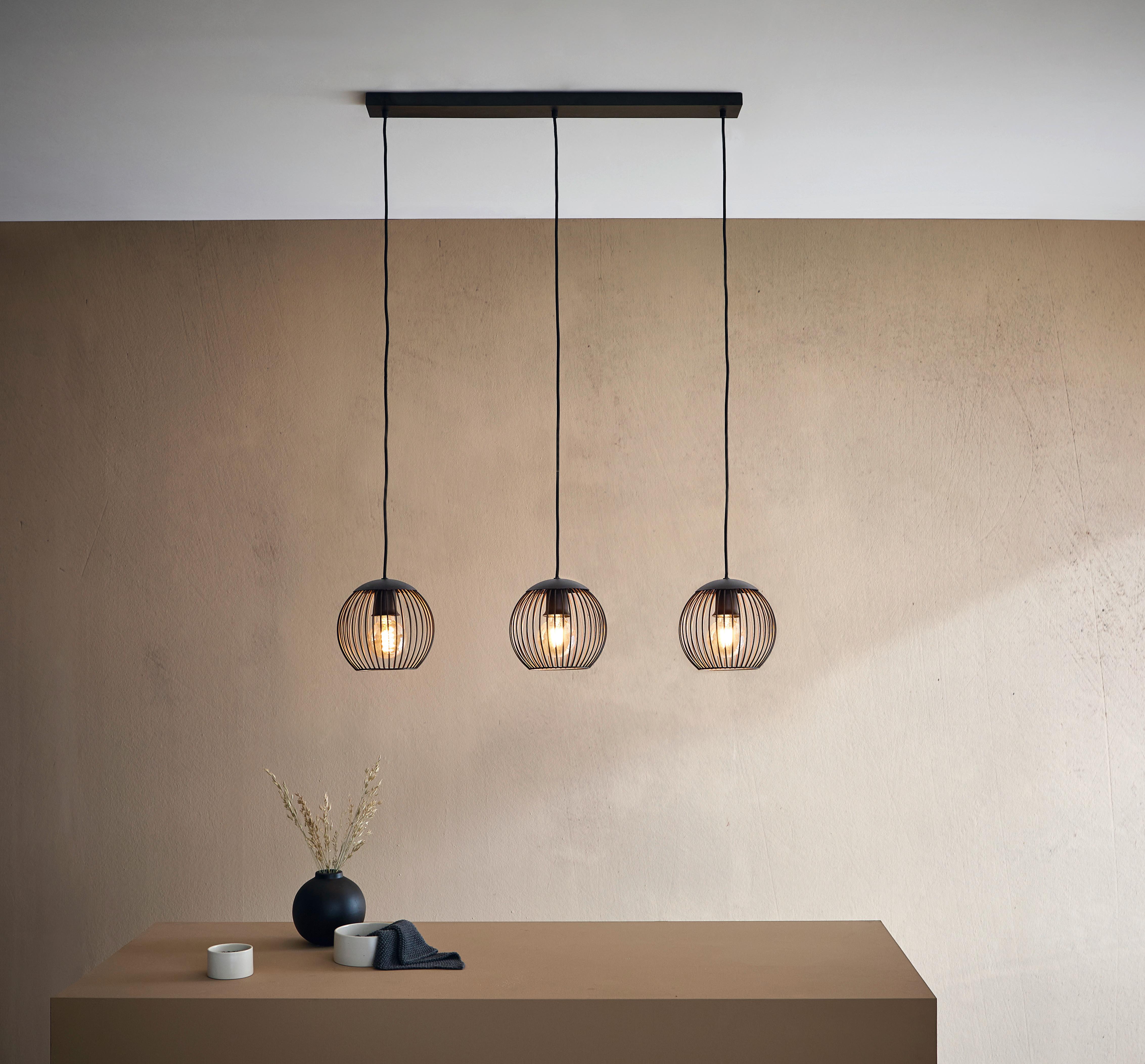 LAMPA WISZĄCA 901869_ALMANZORA - kolor brązu/czarny, Trend, metal (90/20/110cm) - Eglo