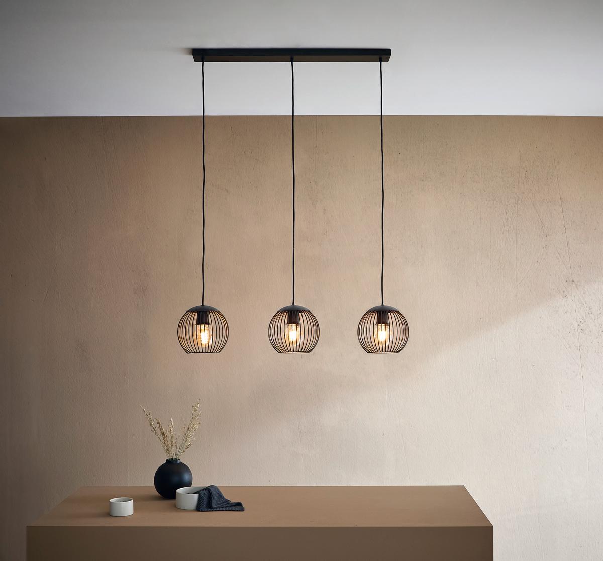 LAMPA WISZĄCA 901869_ALMANZORA - kolor brązu/czarny, Trend, metal (90/20/110cm) - Eglo