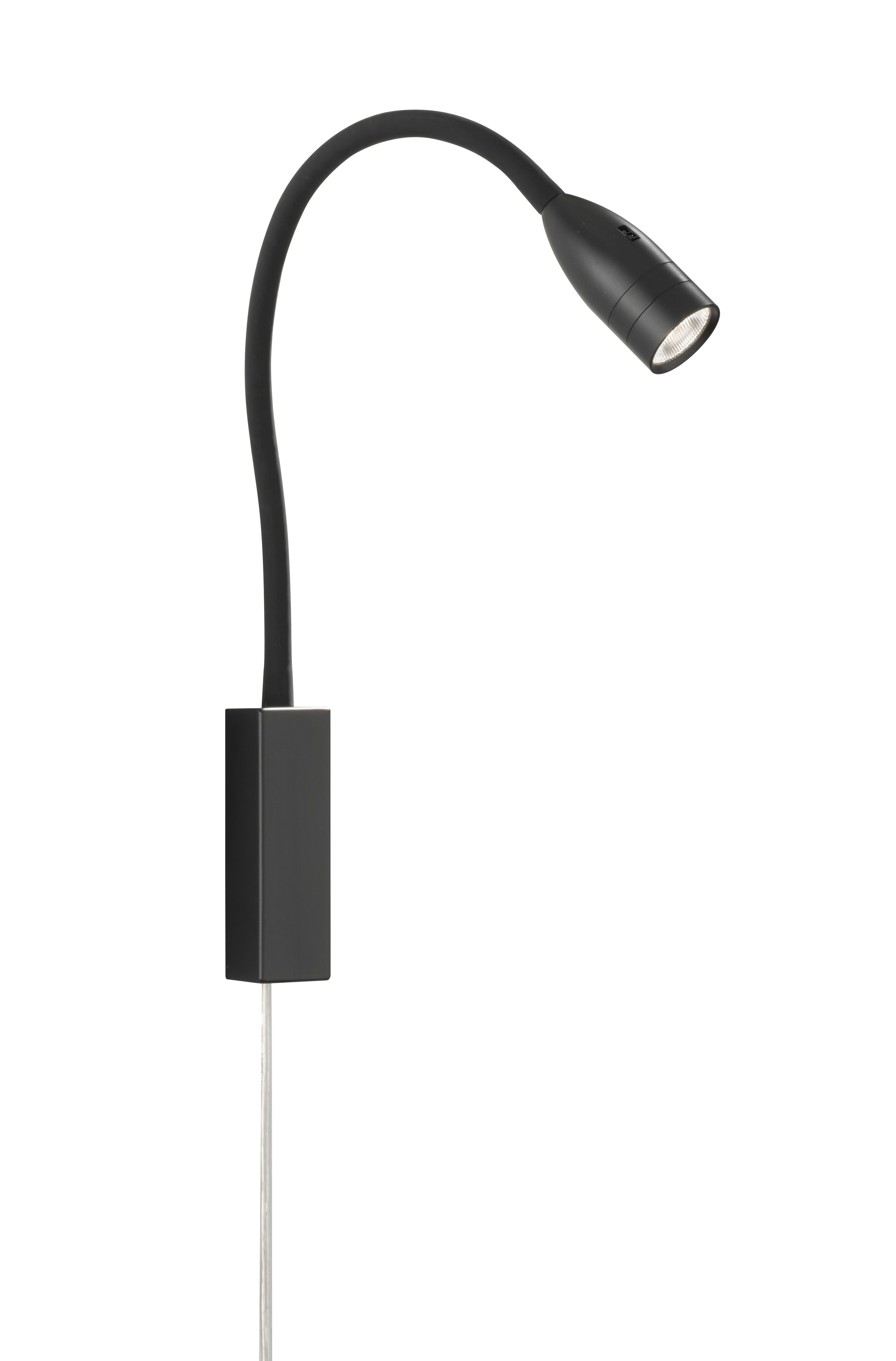 Wandleuchte Sten Schwarz max. 5 Watt - Schwarz, Basics, Metall (35/4/61cm) - Fischer & Honsel