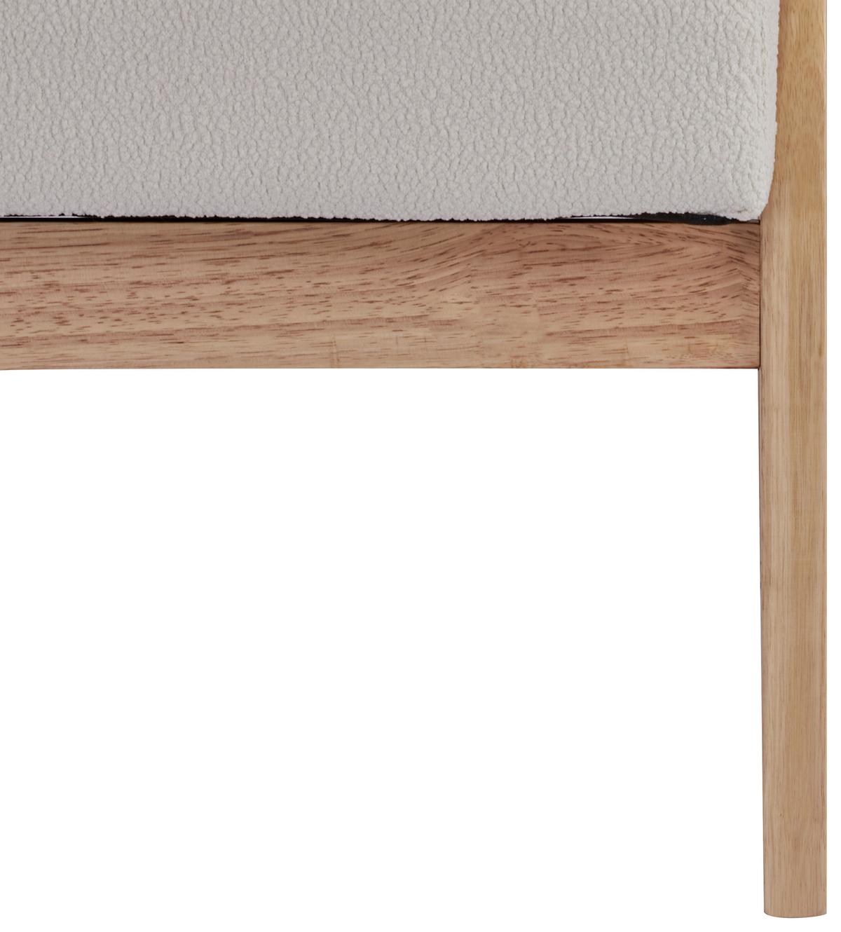 FOTEL NOELLE - kolor naturalny/biały, Trend, tkanina/drewno (64/77,5/67cm) - P & B