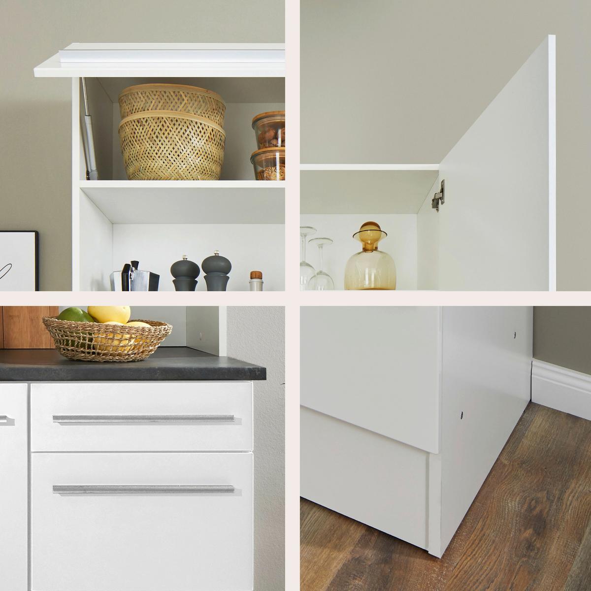 BUFET JAZZ BUFFET - biały wysoki połysk/kolor srebrny, Lifestyle, materiał drewnopochodny/tworzywo sztuczne (120/211/60cm) - MID.YOU