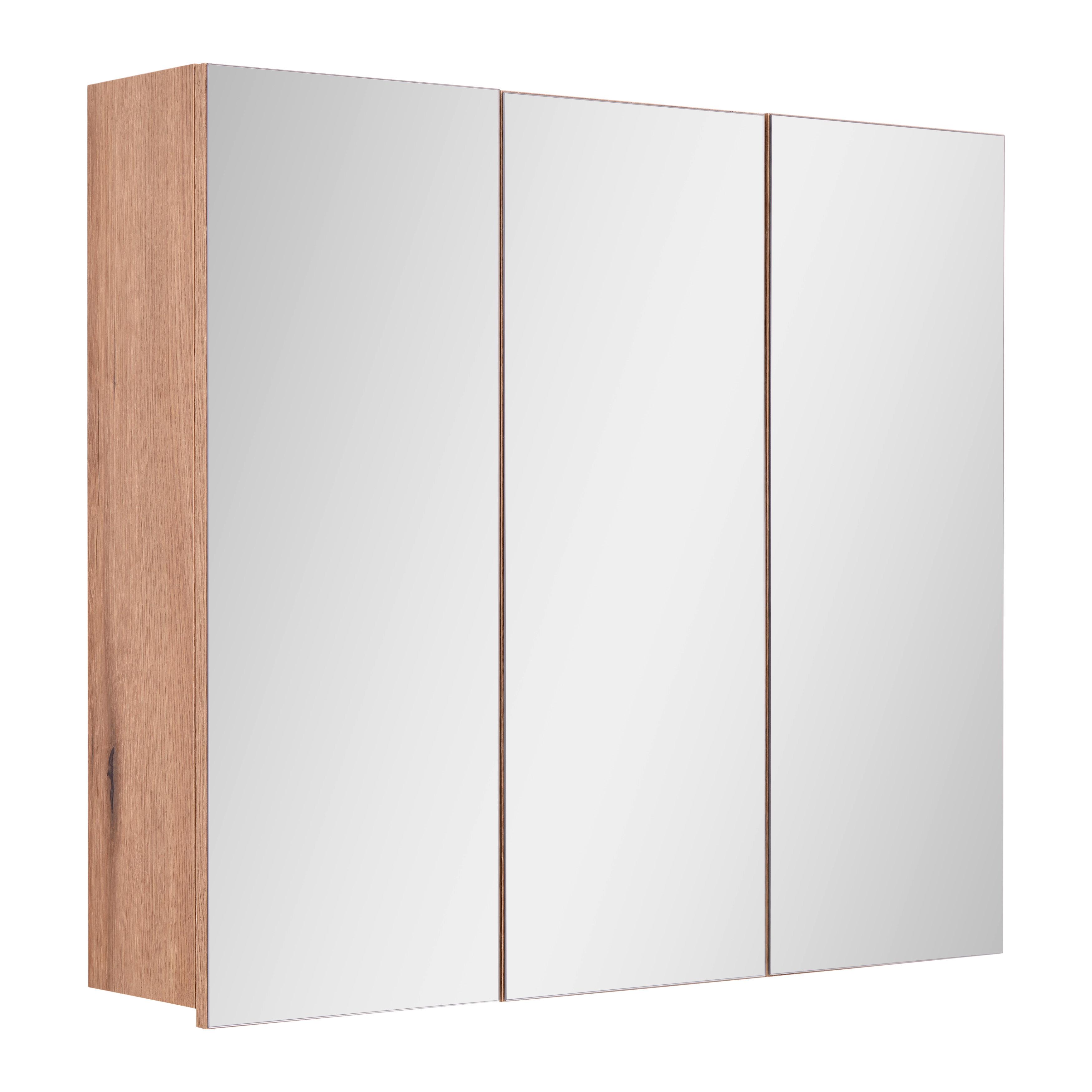 Omara Z Ogledalom Purebliss, Barva Hrasta - barve hrasta, Moderno, leseni material (90/80/20cm) - Mömax