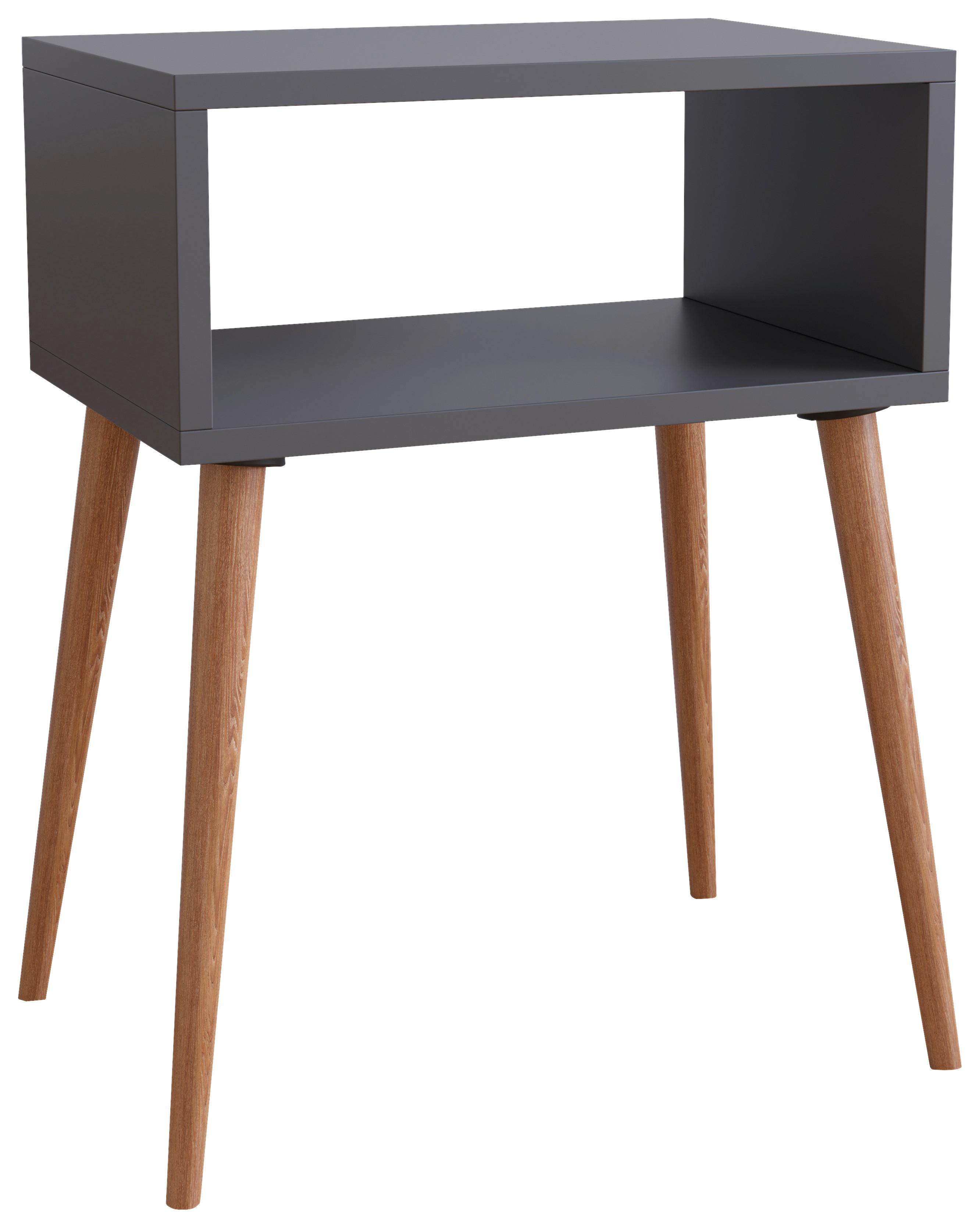 Nočna Omarica Singol M, Antracit - medeni hrast/antracit, Moderno, leseni material (44,5/60/30cm) - MID.YOU