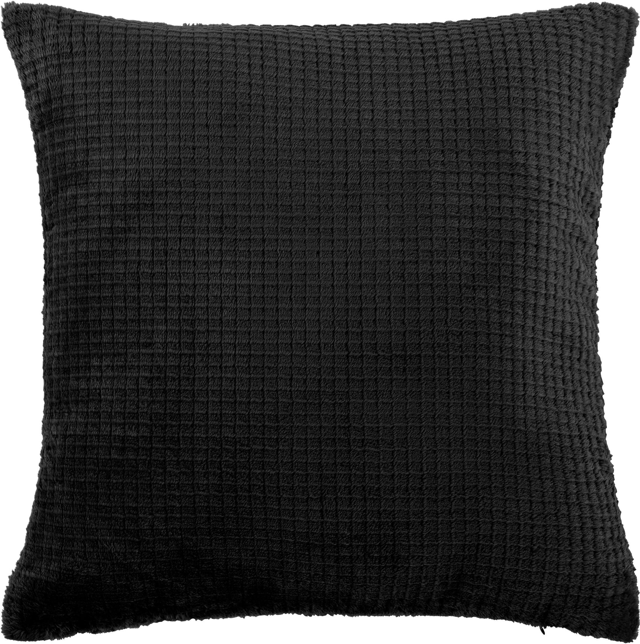 Kissenbezug Sissy Schwarz ca. 45x45cm - Schwarz, Textil (45/45cm)