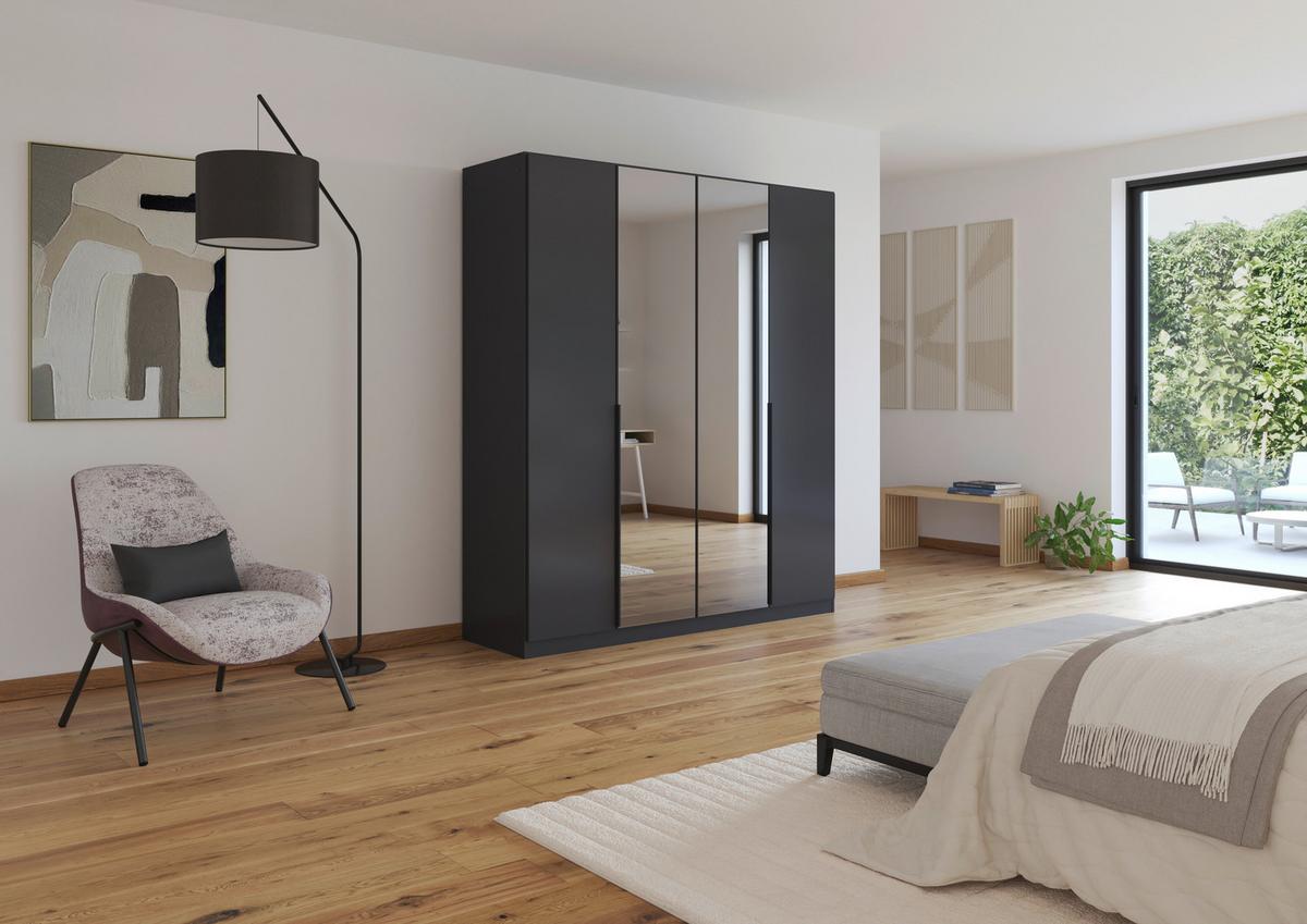 Ormar S Klasičnim Vratima Skyla - siva, Moderno, drvni materijal/metal (181/210/54cm) - Modern Living