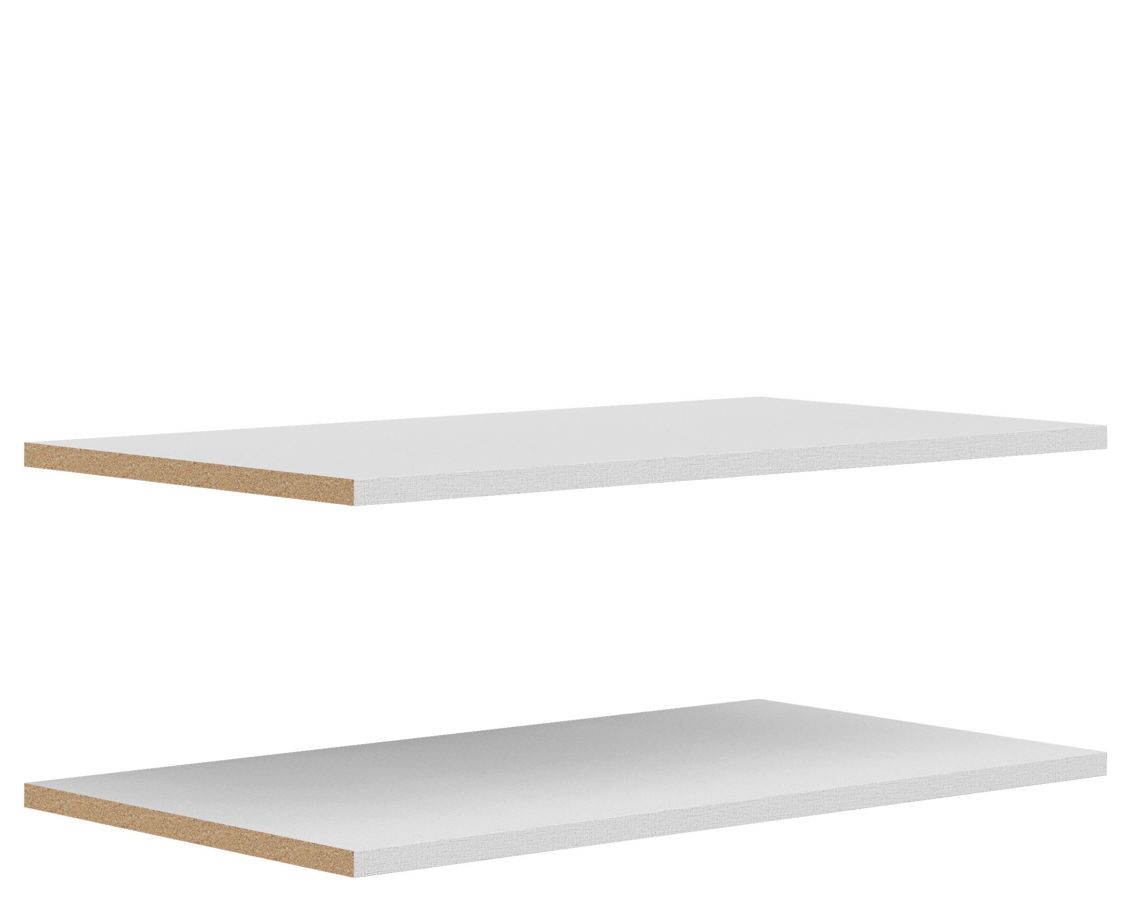 Set Polica Saturn - sivo-bijela, Konvencionalno, drvni materijal (88/2,2/45cm) - Based