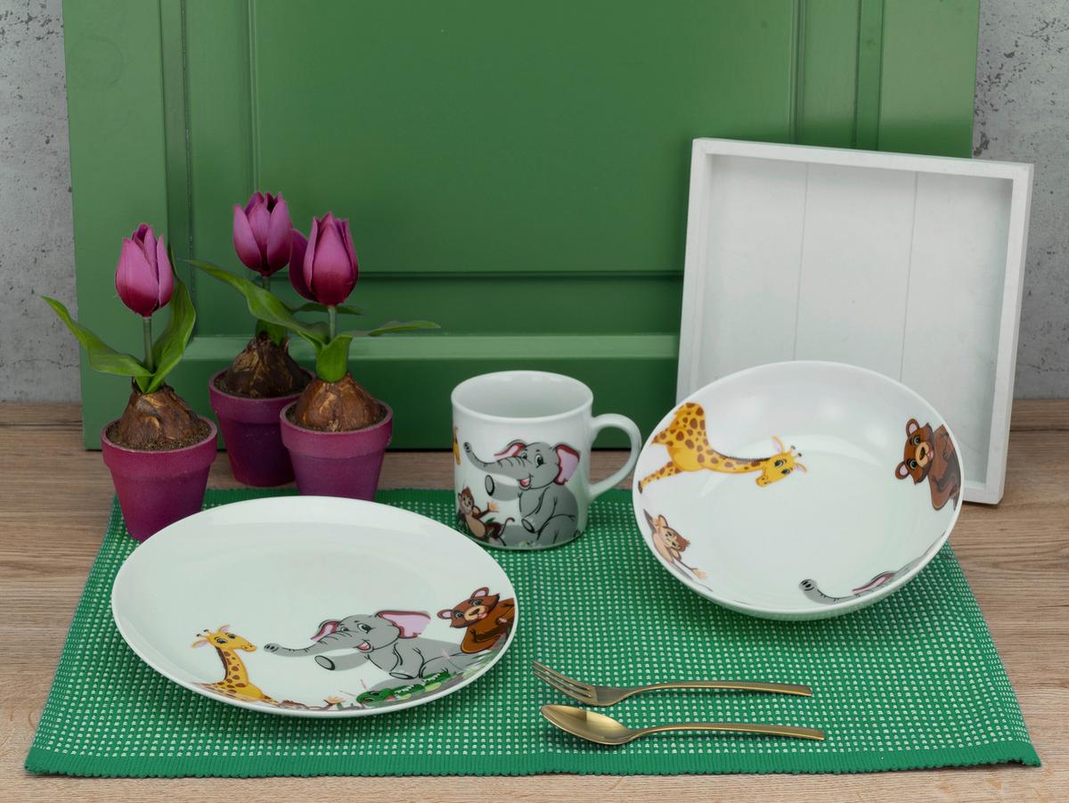 Kombinirani Servis Zoo, 3-Delni - večbarvno, Basics, keramika - Creatable