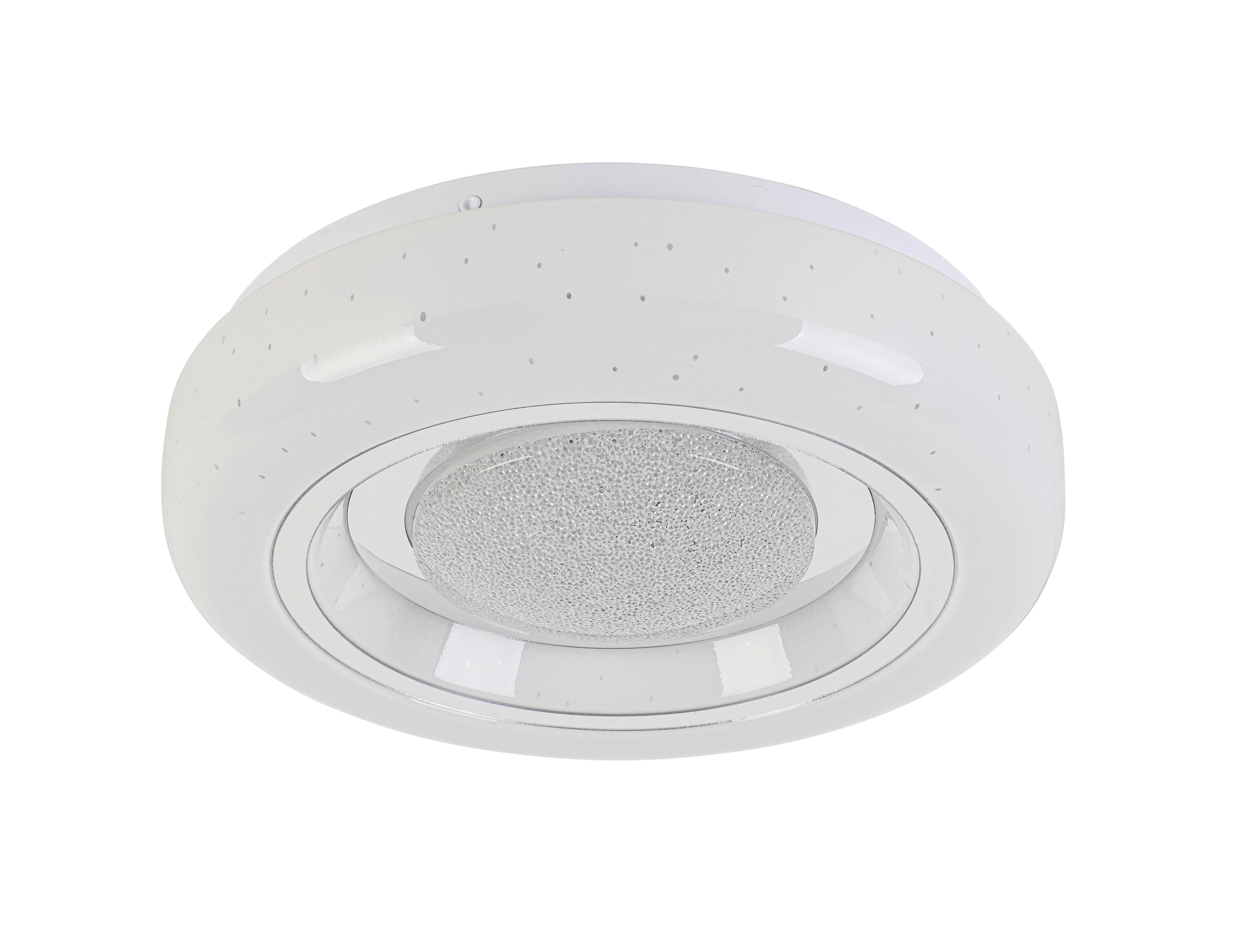 LED-Deckenleuchte Ali Weiß/Chromfarben max. 12 Watt - Chromfarben/Weiß, MODERN, Kunststoff/Metall (26/5,5cm) - Mömax