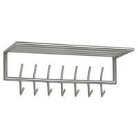 Wandgarderobe Wohnling ca. 74,5x29x30 cm Silberfarben - Silberfarben, MODERN, Metall (74,5/29/30cm) - MID.YOU