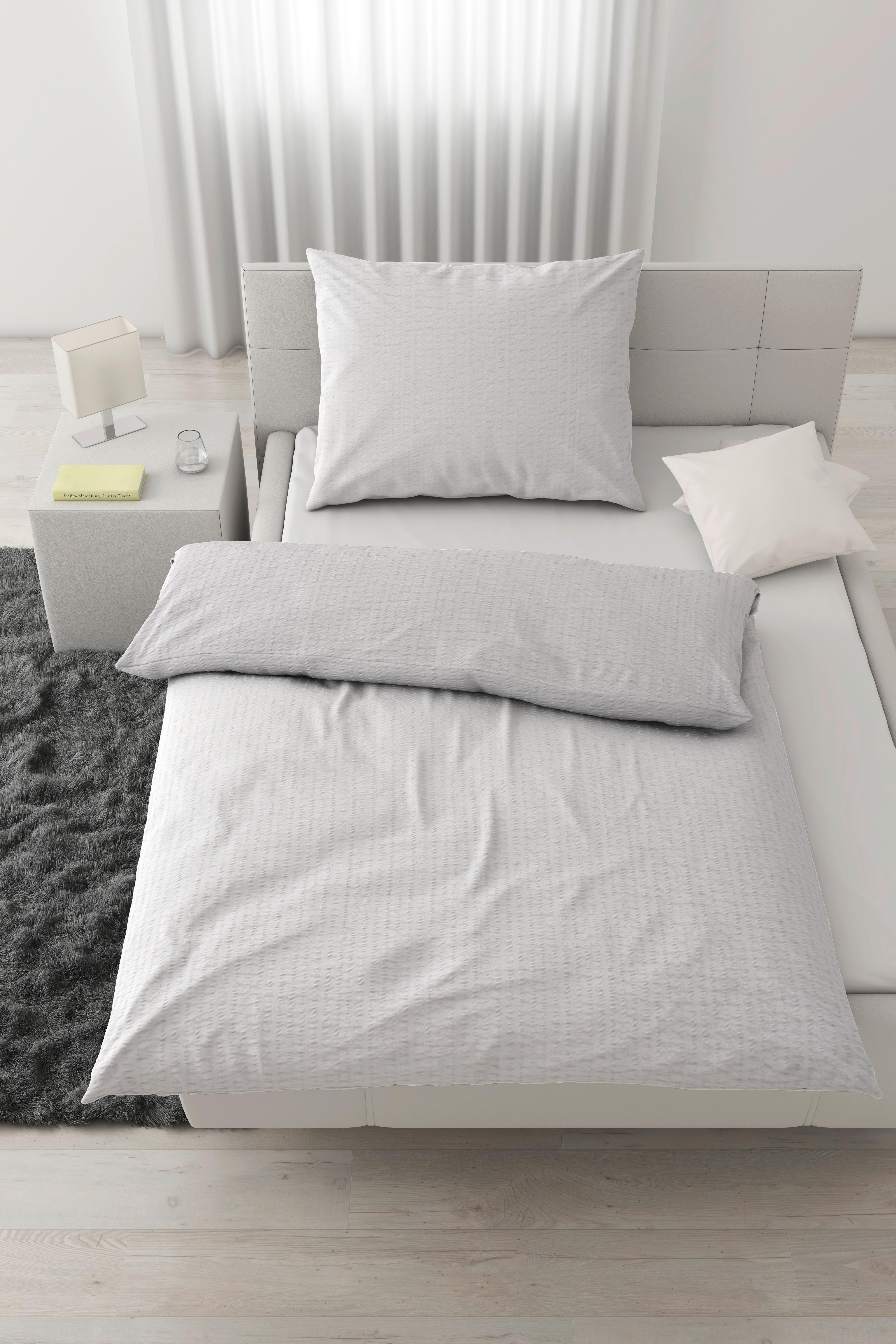Ágyneműhuzat-garnitúra Gisela - világosszürke, textil (140/200cm) - Modern Living