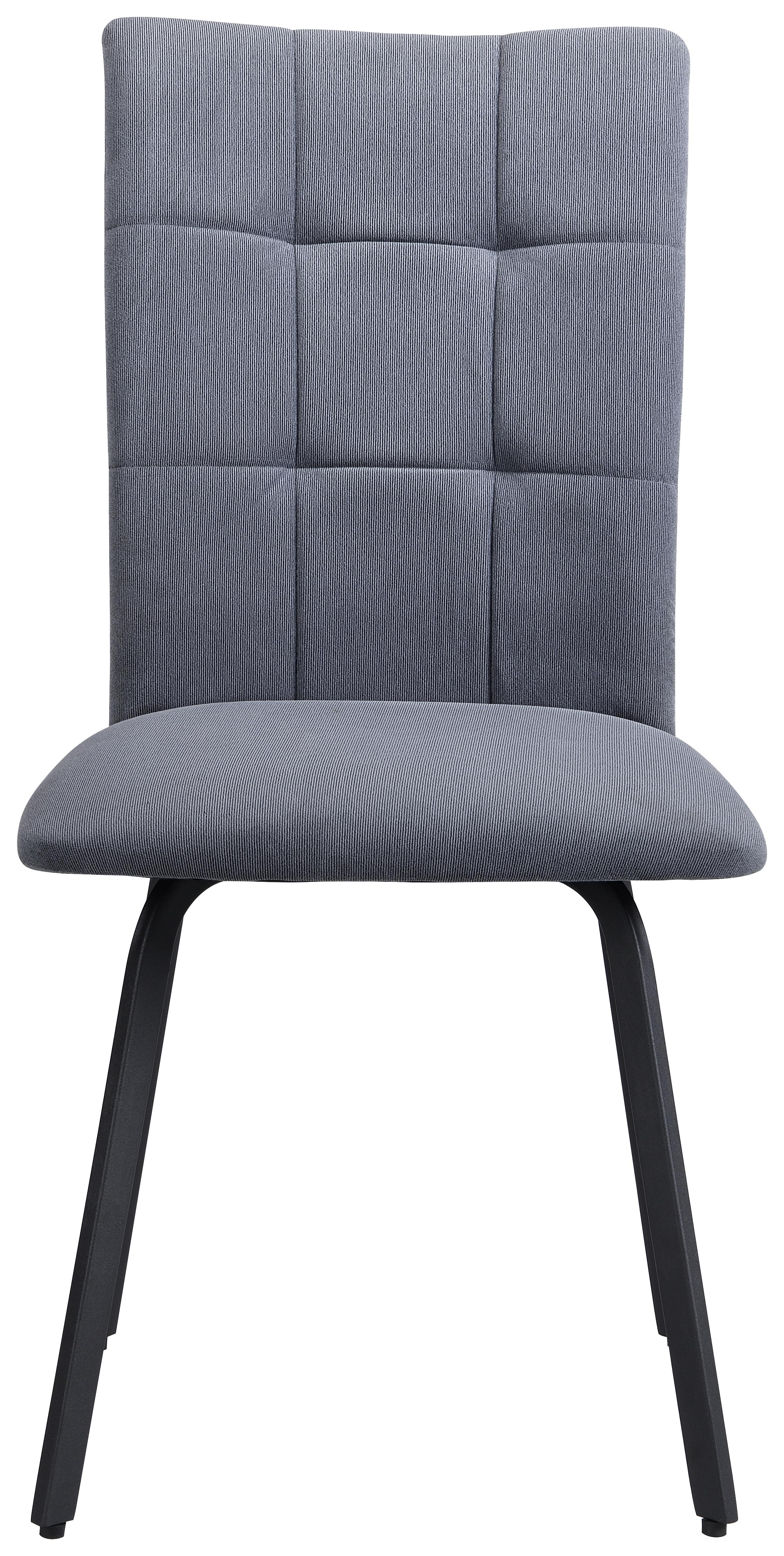 Scaun OSTIA - negru/gri, Konventionell, metal/textil (46/94/63cm)