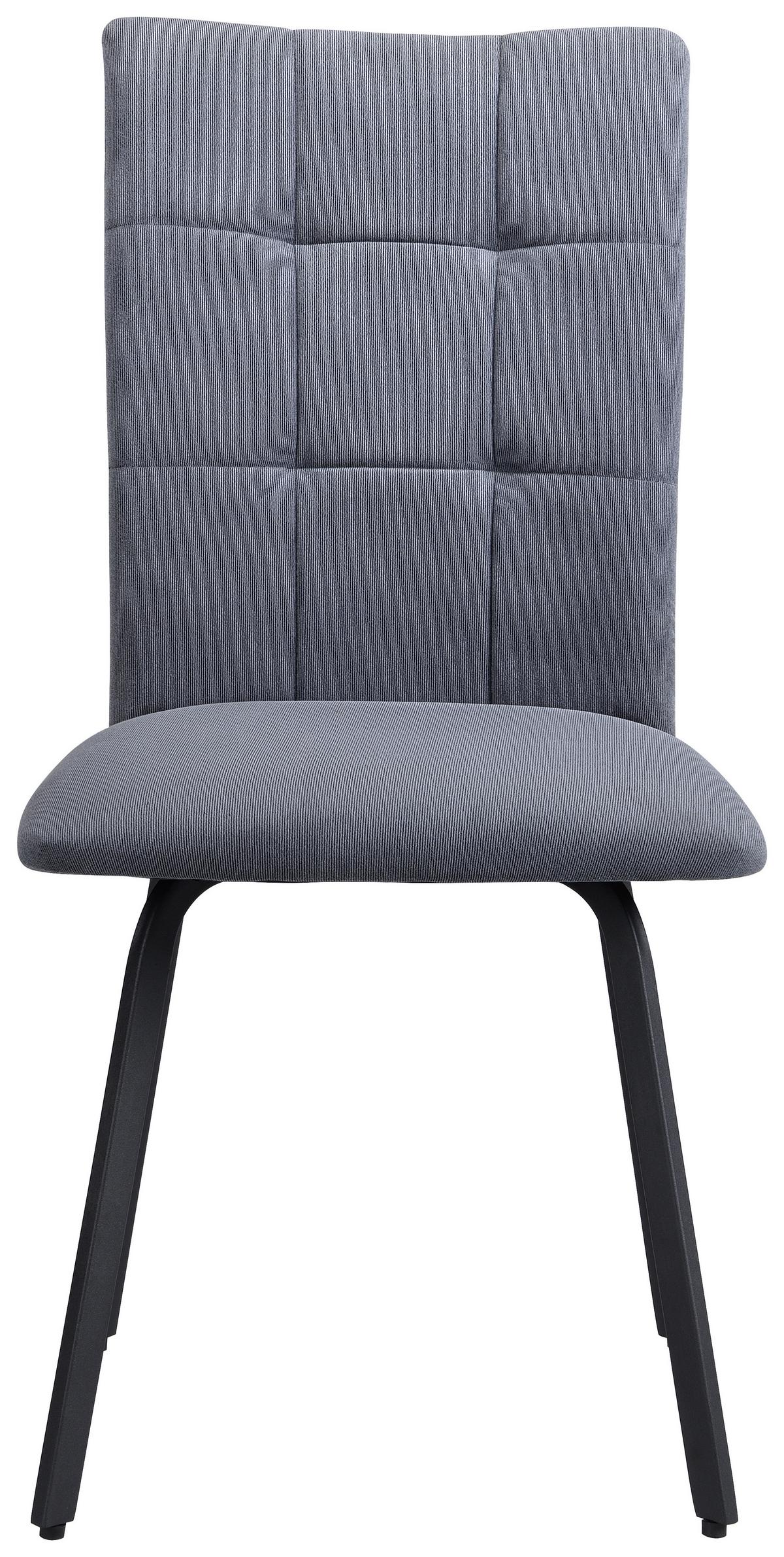 Scaun OSTIA - negru/gri, Konventionell, metal/textil (46/94/63cm)