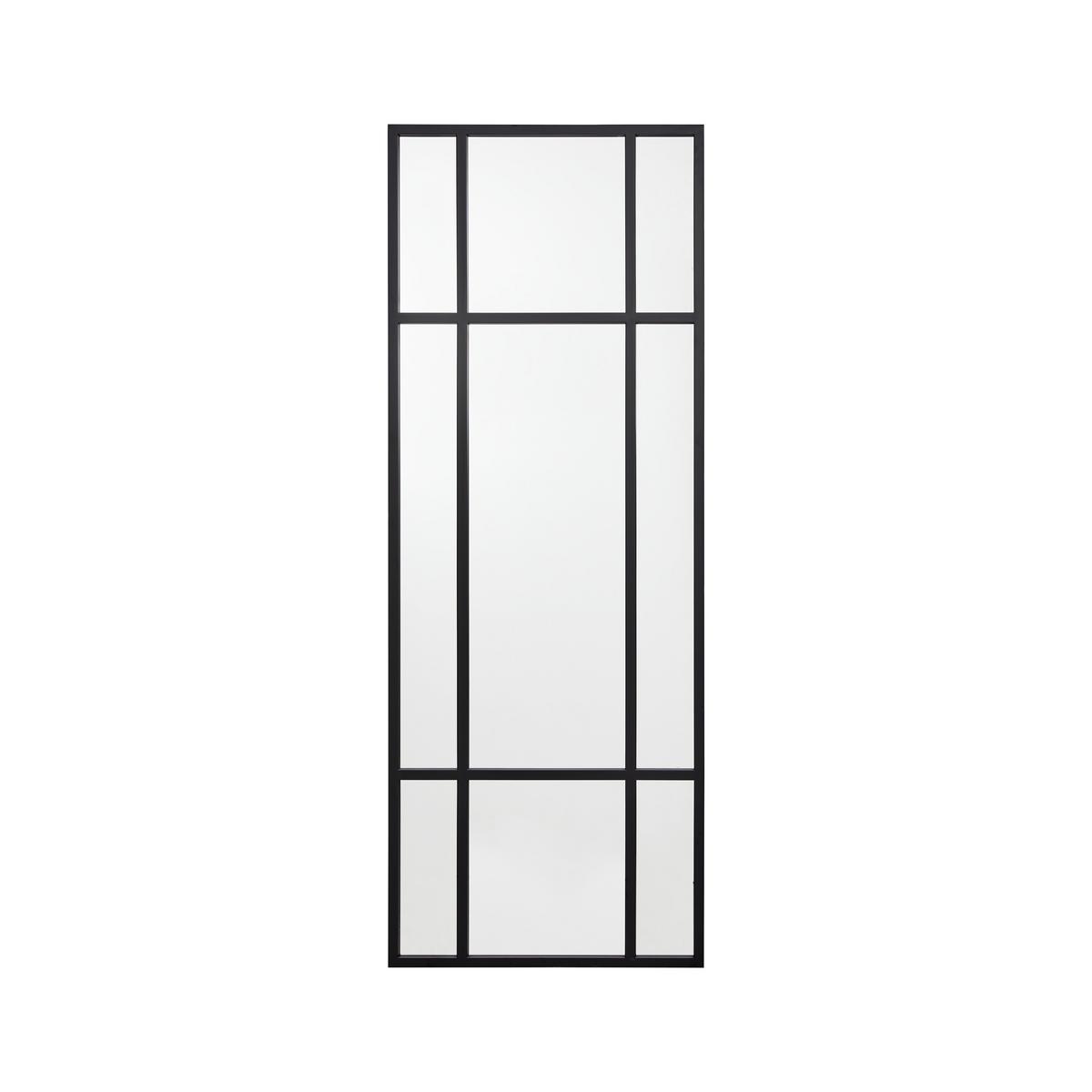 Ogledalo Jill, Kovinski Okvir, 60x160 - črna, Moderno, kovina/steklo (60/160/3cm) - Bessagi Home