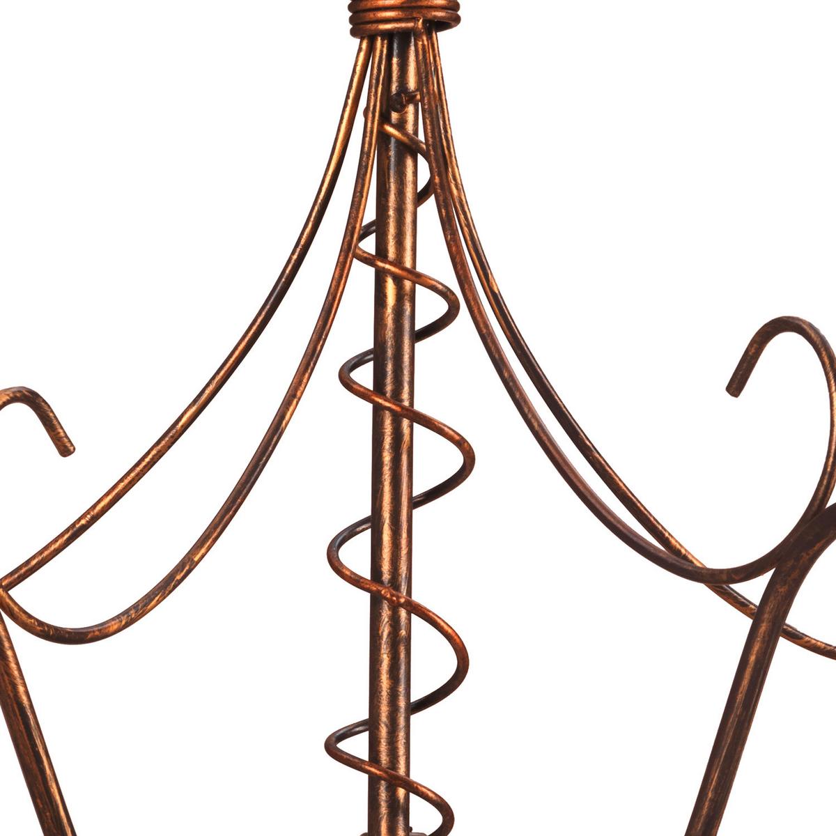 Kronleuchter Rosina Bersteinfarben max. 6 Watt - Bernsteinfarben, KONVENTIONELL, Keramik/Metall (85/110cm)