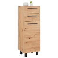 meuble bas in Eiche Artisan - chêne artisan/noir, Modern, métal/matériau de bois (40/118/35cm) - Mömax