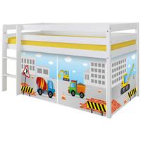 Pograd Malte, Bela, Pravi Les, 90x200cm - bela/naravne barve, Natur, tekstil/les (90/200cm) - MID.YOU