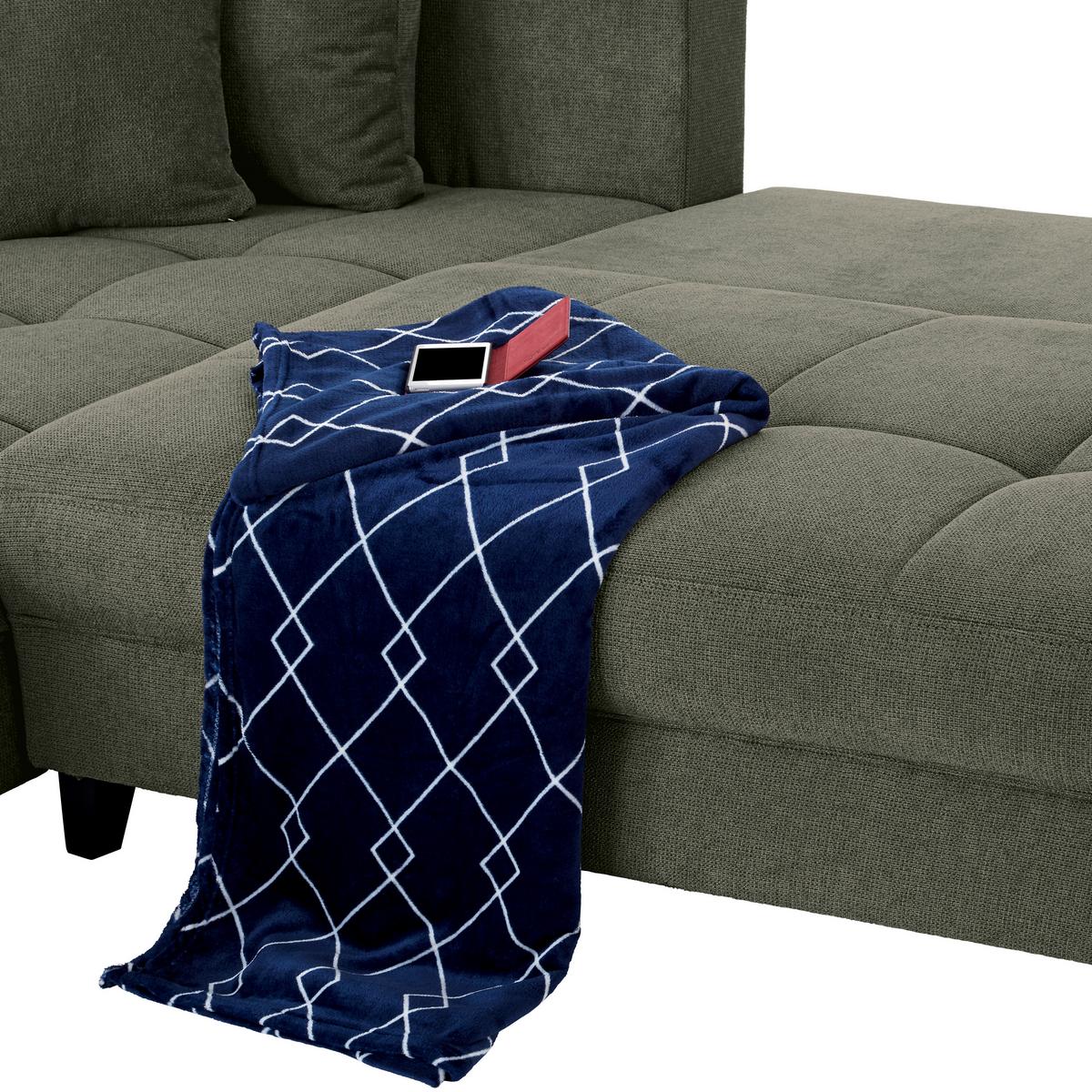 Kutna Garnitura Mendoza - zelena/crna, Design, tekstil/drvo (197/309cm) - Modern Living