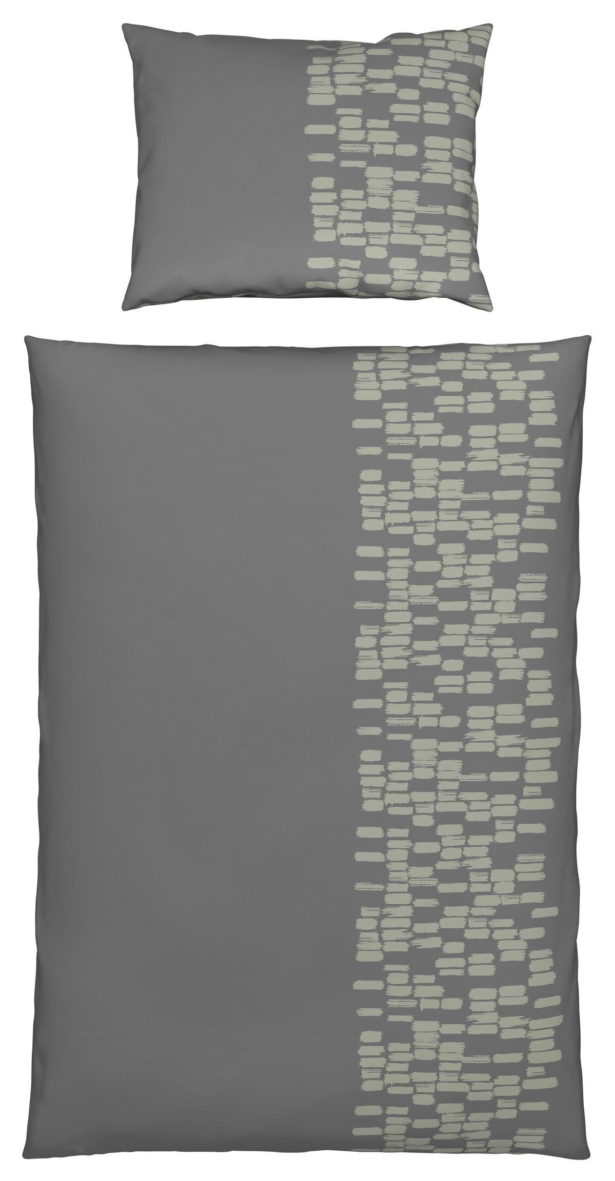 Lenjerie de pat Brush Strokes cca. 140x200/50x70 cm - antracit, textil (140/200cm) - Modern Living