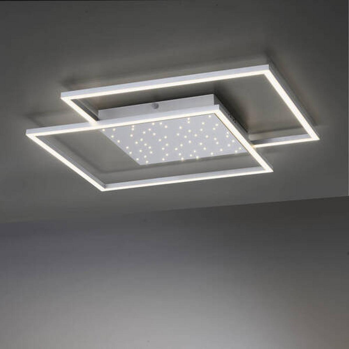 LED-Deckenleuchte Yuki in Grau max. 57 Watt - Grau, Design, Metall (67/67/5cm) - Paul Neuhaus