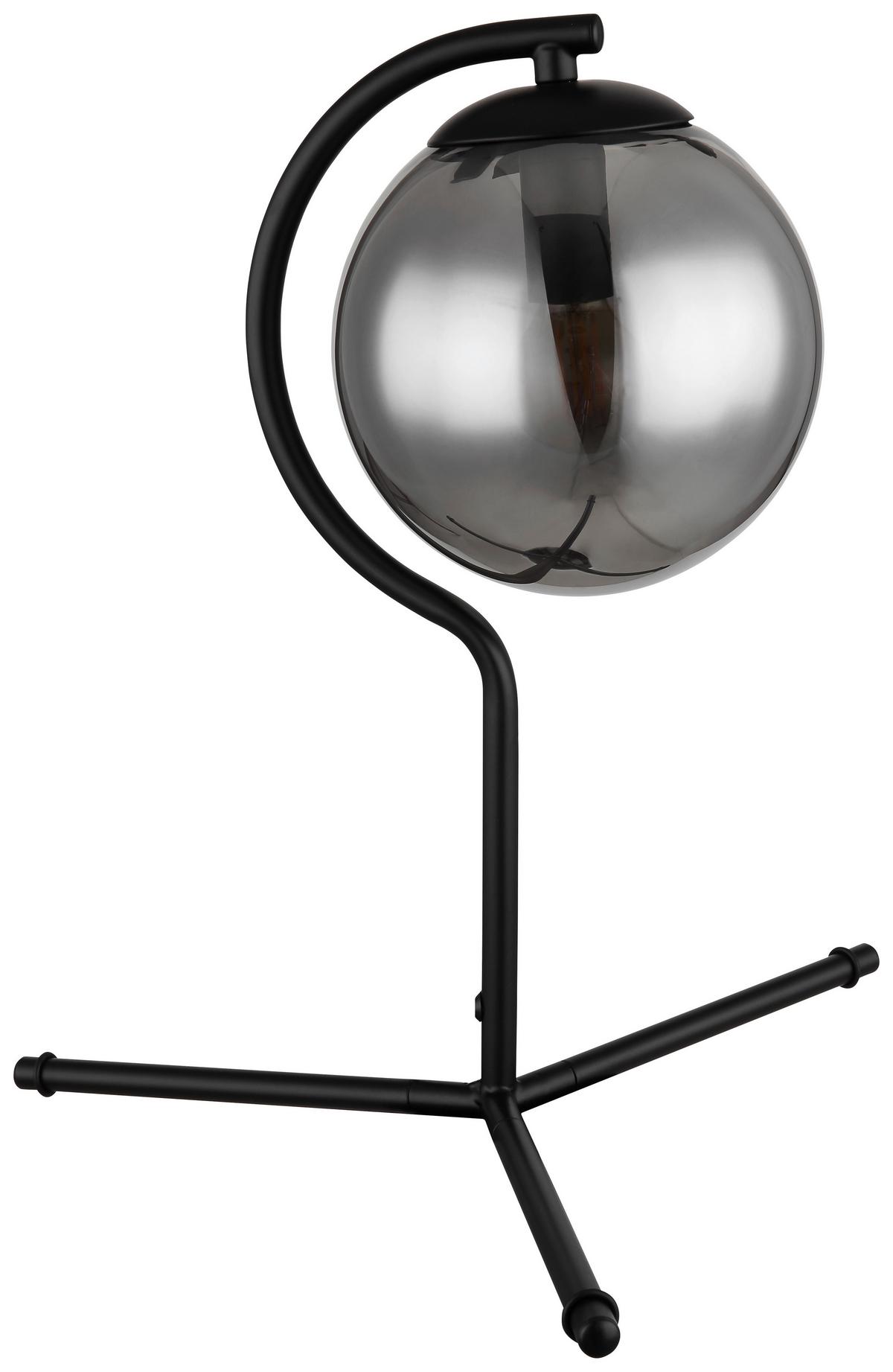 TISCHLEUCHTE PORRY SCHWARZ D: 35CM 1-FLM. - Schwarz, Basics, Glas/Metall (35/35cm) - Globo