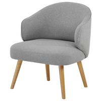 Fotelja Como - prirodne boje/svijetlo siva, Moderno, drvo/tekstil (70/81/69cm) - Mömax